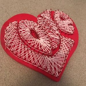 Wood heart decoration